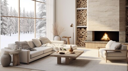Interior composition of modern luxury living room with elegant background and palette 