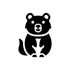 marsupial icon / Koala Sitting Winking Cute Creative Kawaii Cartoon Mascot Logo