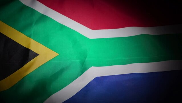 Dynamic turn of South Africa national flag