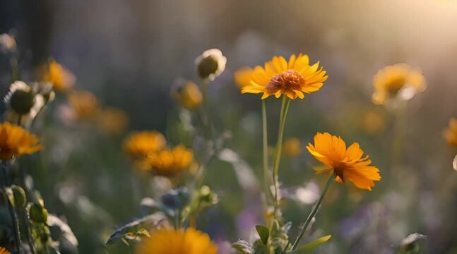 yellow flowers in the garden