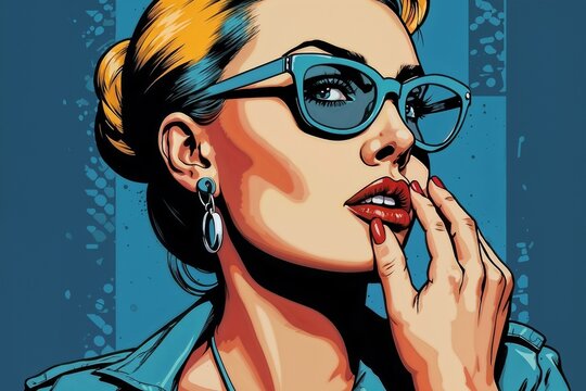 pop art lady what is she thinking?