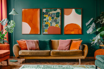 3 frames wall art display