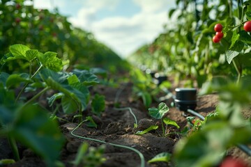 IoT sensors detecting early signs of pest infestation in crops, allowing for immediate and targeted pest control measures. - obrazy, fototapety, plakaty
