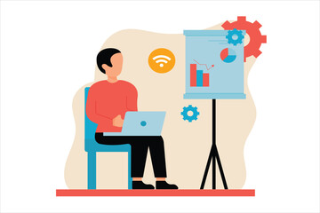 Business Finance Flat Illustration Design