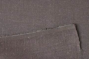 drak brown hemp viscose natural fabric cloth color, sackcloth rough texture of textile fashion abstract background