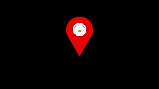 map pin animation concept, location icon