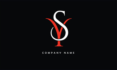 SY, YS, S, Y Abstract Letters Logo Monogram