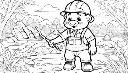 Beaver builder coloring book raster version
