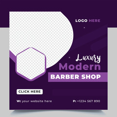 Modern Barber Shop Social Media Post