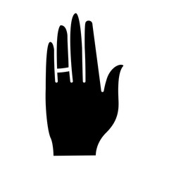 hand glyph icon