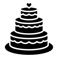 wedding cake glyph icon