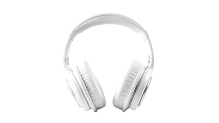 White headphones isolated on transparent background