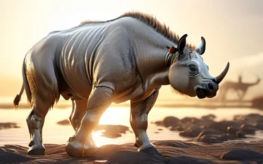Foto op Plexiglas rhino in the wild © Shamil