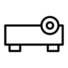 This is the Projector Device icon from the gadget icon collection with an Outline style