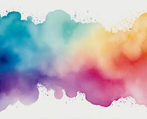 Obraz premium Abstract watercolor background with splashes of colorful paint