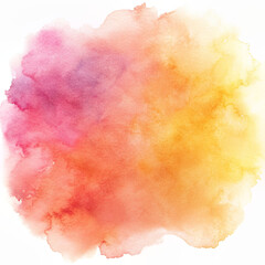 Abstract pastel watercolor background with a splash of orange and yellow  - obrazy, fototapety, plakaty