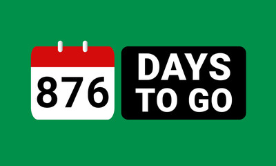 876 days to go last countdown. eight hundred and seventy six days go sale price offer promo deal timer, 876 days only