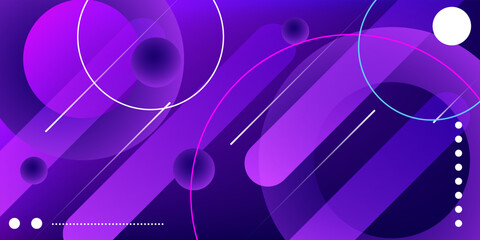 Minimal geometric background. Dynamic shapes composition with blue and purple color. Vector Illustration Basic RGB