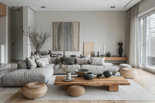 Rustic living room. French country, farmhouse, Provence modern living room interior design