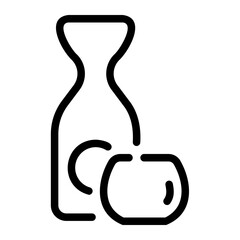 sake Line Icon