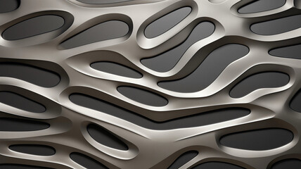 machined titanium background image featuring non-repeating, organic oblong shapes  - obrazy, fototapety, plakaty