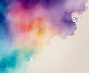 Obraz premium Abstract watercolor background with splashes of colorful paint