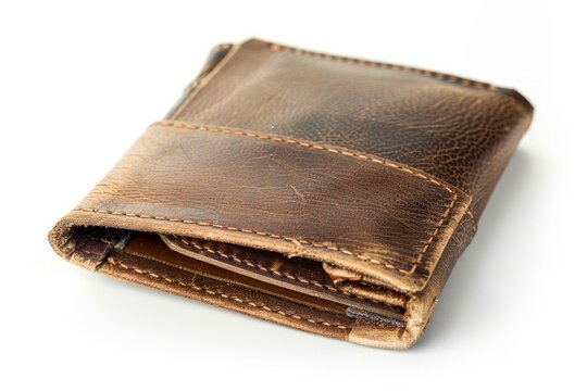 Wallet photo on white isolated background