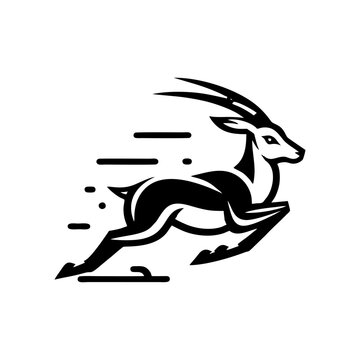 Springbok logo vector. springbok vector illustration. springbok wild animal