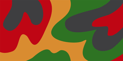 abstract background of waves forming hearts Juneteenth theme. freedom day, annual holiday. Vector design with empty space for text.