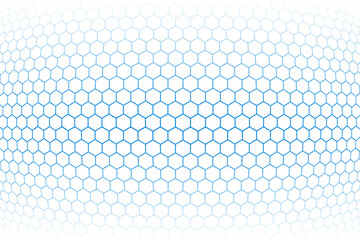 white and blue hexagon background vector	 