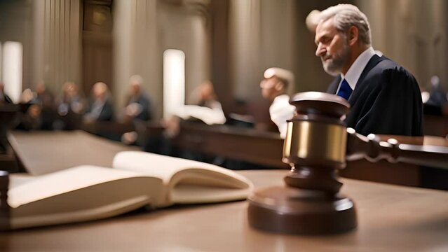 Symbol of Justice: The Judge's Gavel Resonates in the Courtroom