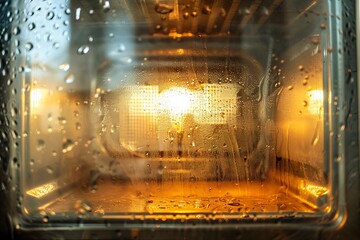 Microwave photo on white isolated background