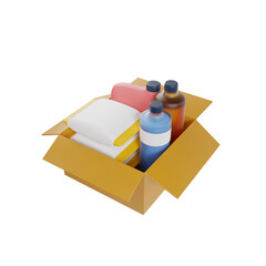 Donation 3d icon render clipart