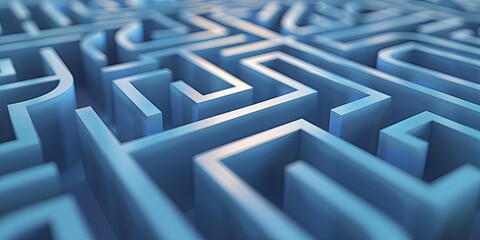Navigating intricate pathways in logistics involves optimizing material flow through complex abstract mazes.