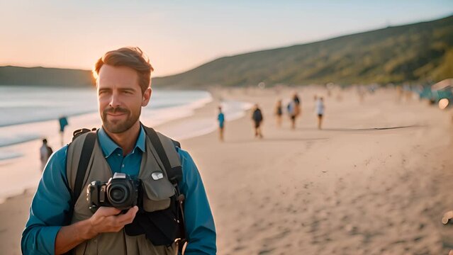 Seaside Storyteller: A Male Guide Unraveling Beach Tales