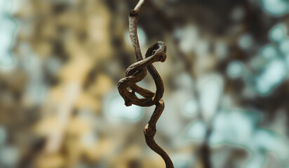 Obraz premium rusty chain branch