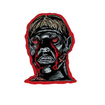recommend clip art: zombie head image for sticker.