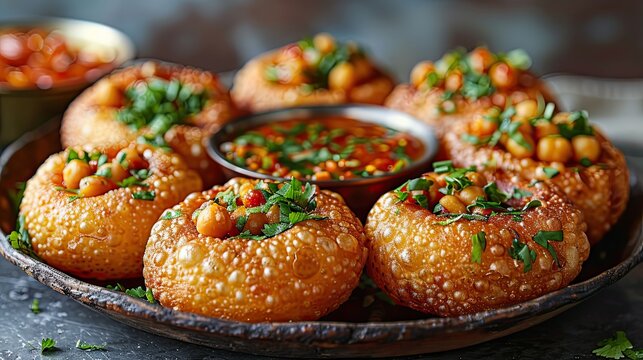 Indian Pani Puri or Golgappa
