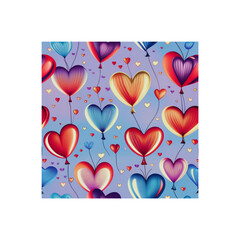 Beautiful balloon heart shape pattern seemless background