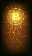 bitcoin Abstract technology background vector illustration