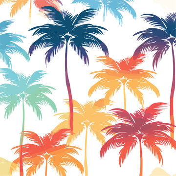 Tropical palm tree pattern illustration perfect for