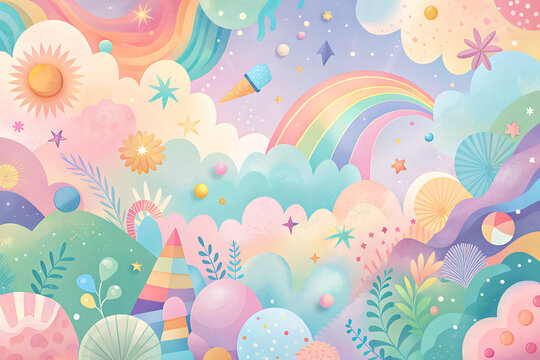 Fun colorful pastel color background 8