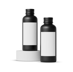 검정 병 목업 Black Bottle Mock up