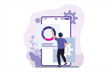 Business Management Flat Design Illustration