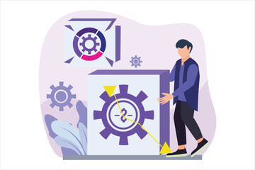 Business Management Flat Design Illustration