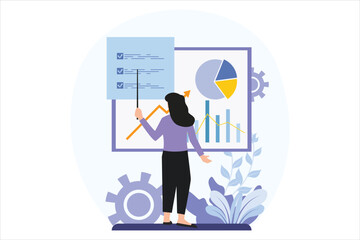 Business Management Flat Design Illustration