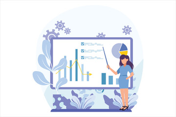 Business Management Flat Design Illustration