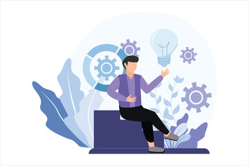 Business Management Flat Design Illustration