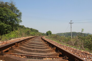 railway in the countryside
