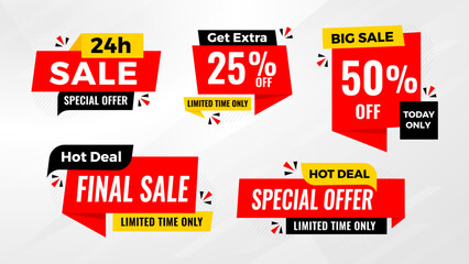 Discount sale labels vector template. flash sale, super sale, big sale, final sale background. Discount Promotion marketing poster design for web and Social.